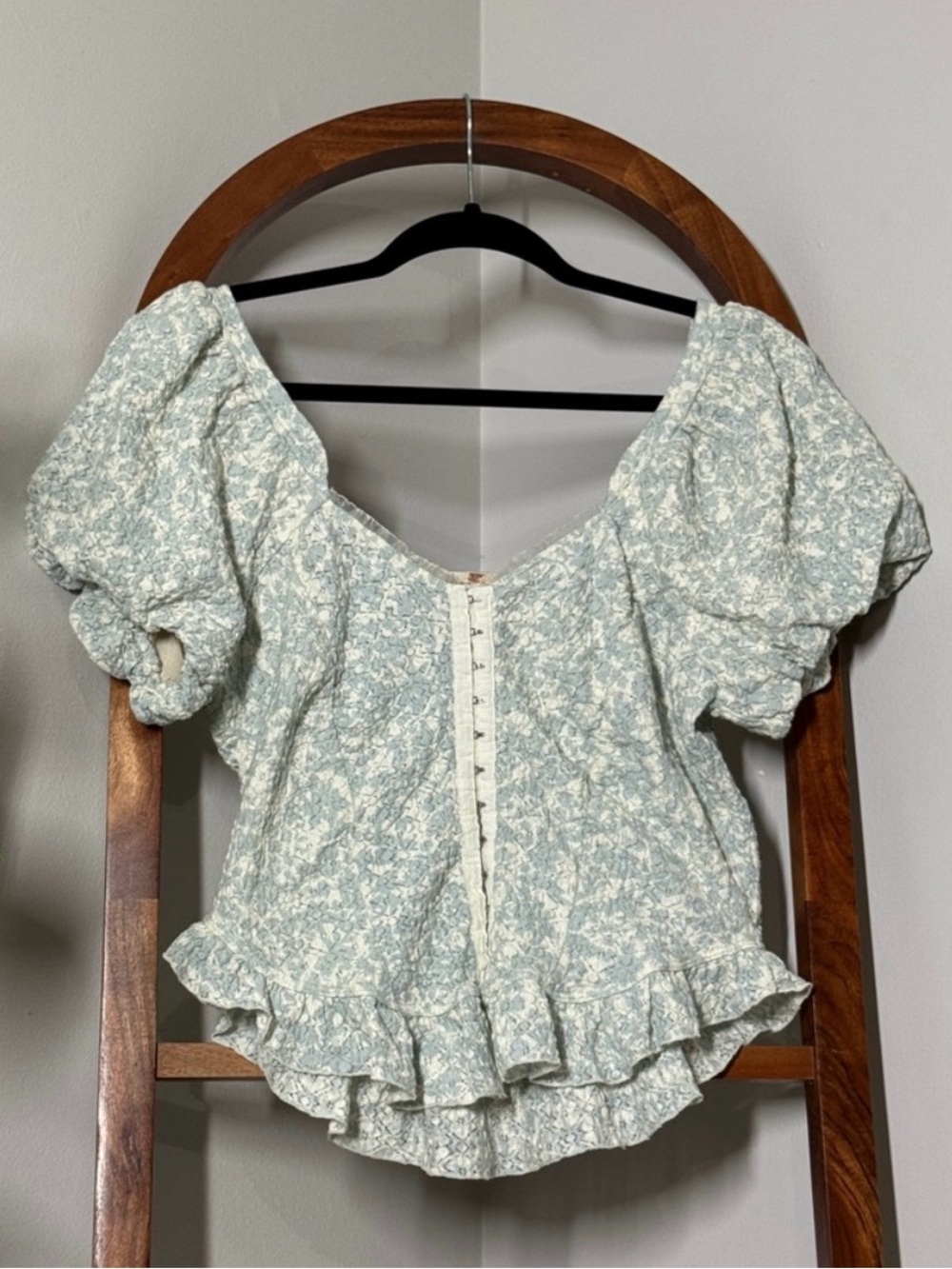 Free People XL Oh Baby Lace Crop Top In Tea Combo